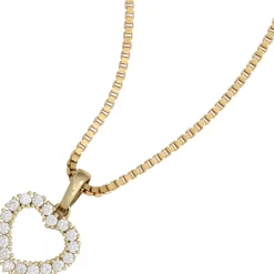 Anhänger 14,4x14,7mm Herz mit 18 Diamanten 0.5Ct 585 Gold Gelbgold