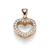 Anhänger 11,5x15,5mm Herz mit 22 Diamanten 0,13ct 750 Gold Rotgold