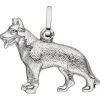 Anhänger 21,3x14,5mm Hund Schäferhund aus echtem 925 Silber 3D-geformt Unisex