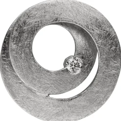Anhänger 20,8x21,2mm in Spiralform 585 Gold Weißgold Diamant 0,09 Ct rund