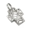 Anhänger 14x12mm Kettenanhänger Kreuz aus 375 Gold Weißgold Halsschmuck Damen