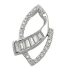 Anhänger 29x18mm Kettenanhänger viele Zirkonia 925 Silber Sterlingsilber Damen
