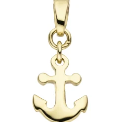 Anhänger 8,8x11,6mm Kinder Goldanhänger Anker Yachtanker aus 375 Gold Gelbgold