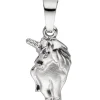 Anhänger 7,6x14,1mm Kinder Halsschmuck Einhorn aus 925 Sterlingsilber rhodiniert