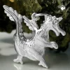 Anhänger 20x17mm kleiner Drache glänzend echtes 925 Silber Damen Silberanhänger