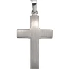 Anhänger 15,9x26,9mm Kreuz aus 925 Echt Silber rhodiniert mattiert schlicht