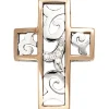 Anhänger 16,8x23,1mm Kreuz aus 585 Gold 6 Diamanten 0.033Ct Goldkreuz