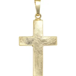 Anhänger 18,7x30,8mm Kreuz 333 Gold Gelbgold eismatt Unisex Goldanhänger