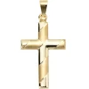 Anhänger 15,3x25,7mm Kreuz 333 Gold Gelbgold Kommunionkreuz Goldanhänger