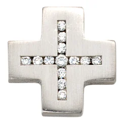 Anhänger 14,5x14,5mm Kreuz mit Diamanten 0.2Ct W/SI 950 Platin Platinanhänger