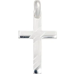 Anhänger 21x35,1mm Kreuz 925 Silber glänzend teilmatt Silberkreuz Unisex