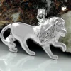 Anhänger 15x23mm Löwe aus echtem 925 Silber rhodiniert Silberanhänger Unisex