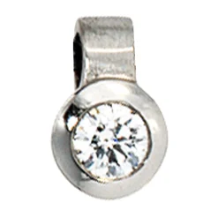 Anhänger 4,5x7,3mm mit Diamant 0.12Ct Brillant 950 Platin Solitäranhänger