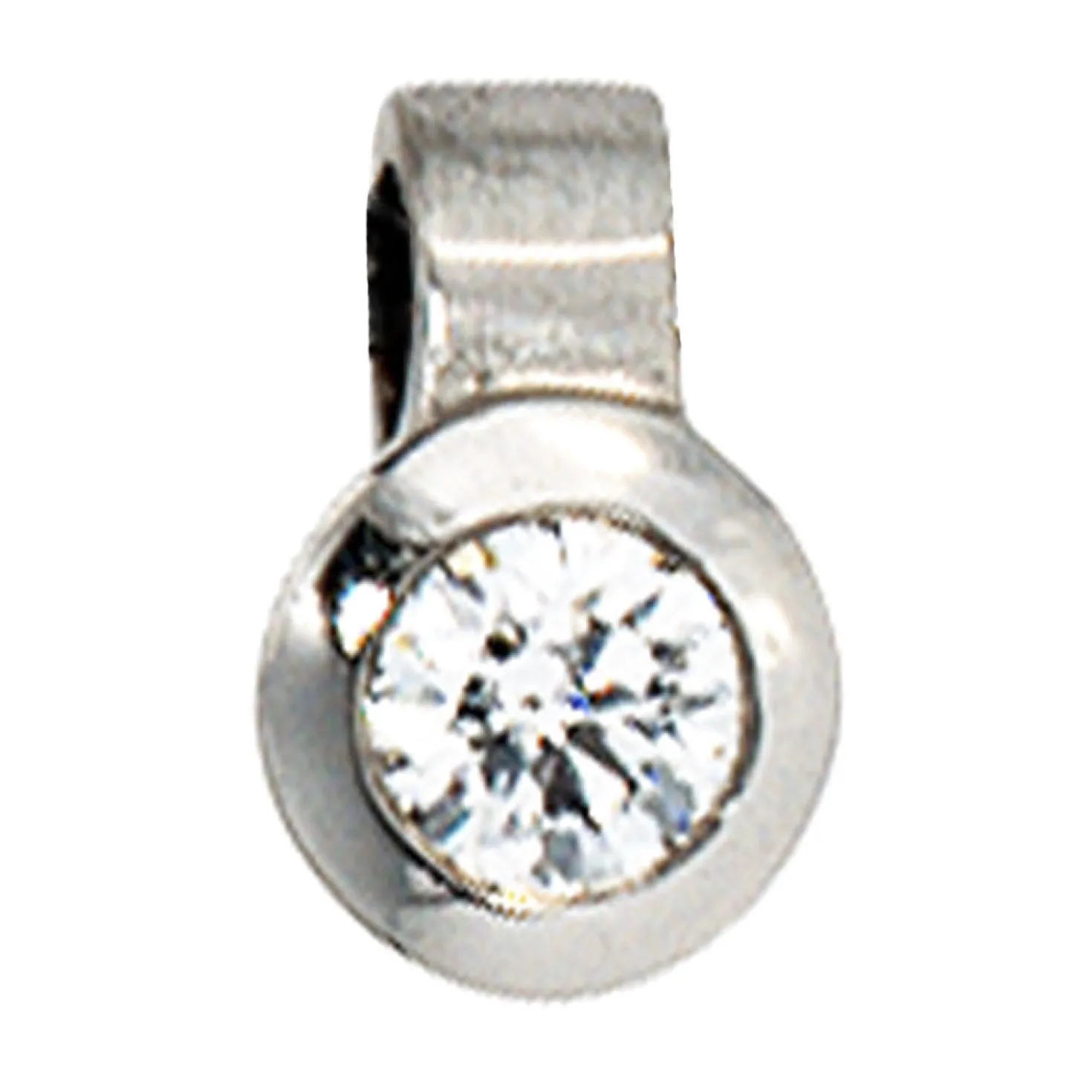 Anhänger 4,5x7,3mm mit Diamant 0.12Ct Brillant 950 Platin Solitäranhänger