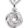 Anhänger 10x12,5mm mit Diamant 0.02Ct Knoten Form glänzend 585 Gold Weißgold