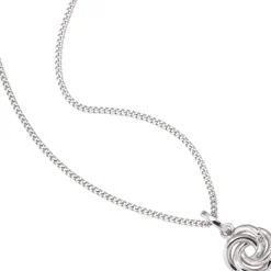 Anhänger 10x12,5mm mit Diamant 0.02Ct Knoten Form glänzend 585 Gold Weißgold
