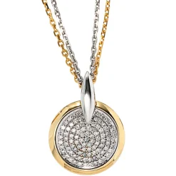 Anhänger 14x19,6mm mit 91 Diamanten 0.28Ct Brillanten 585 Gold Weißgold