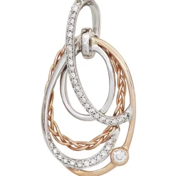 Anhänger 16,6x31,4mm mit 41 Diamanten 0,25 Ct 585 Gold Weißgold Rotgold