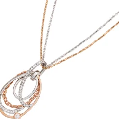 Anhänger 16,6x31,4mm mit 41 Diamanten 0,25 Ct 585 Gold Weißgold Rotgold