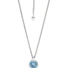 Anhänger 13,8x19,1mm mit 37 Diamanten 0.18Ct TW/SI Blautopas 585 Gold Weißgold
