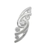 Anhänger 22x7mm mit 5 Zirkonia 925 Silber Kettenanhänger Silberanhänger Damen