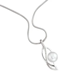 Anhänger 12,1x32,4mm mit Zuchtperlen & Diamanten 0.03Ct W/P1 585 Gold Weißgold