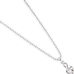 Anhänger 7,5x16,6mm Musik Notenschlüssel mit Zirkonia weiß 925 Silber Kinder
