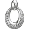 Anhänger 12,6x14,8mm oval aus 925 Silber mit 50 Zirkonia Silberanhänger