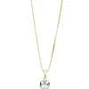 Anhänger 7,8x11,6mm ovaler Blautopas Topas facett hellblau 333 Gold Gelbgold