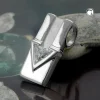 Anhänger 17x9mm Pfeil nach unten matt-glänzend Zirkonia 925 Silber Damen