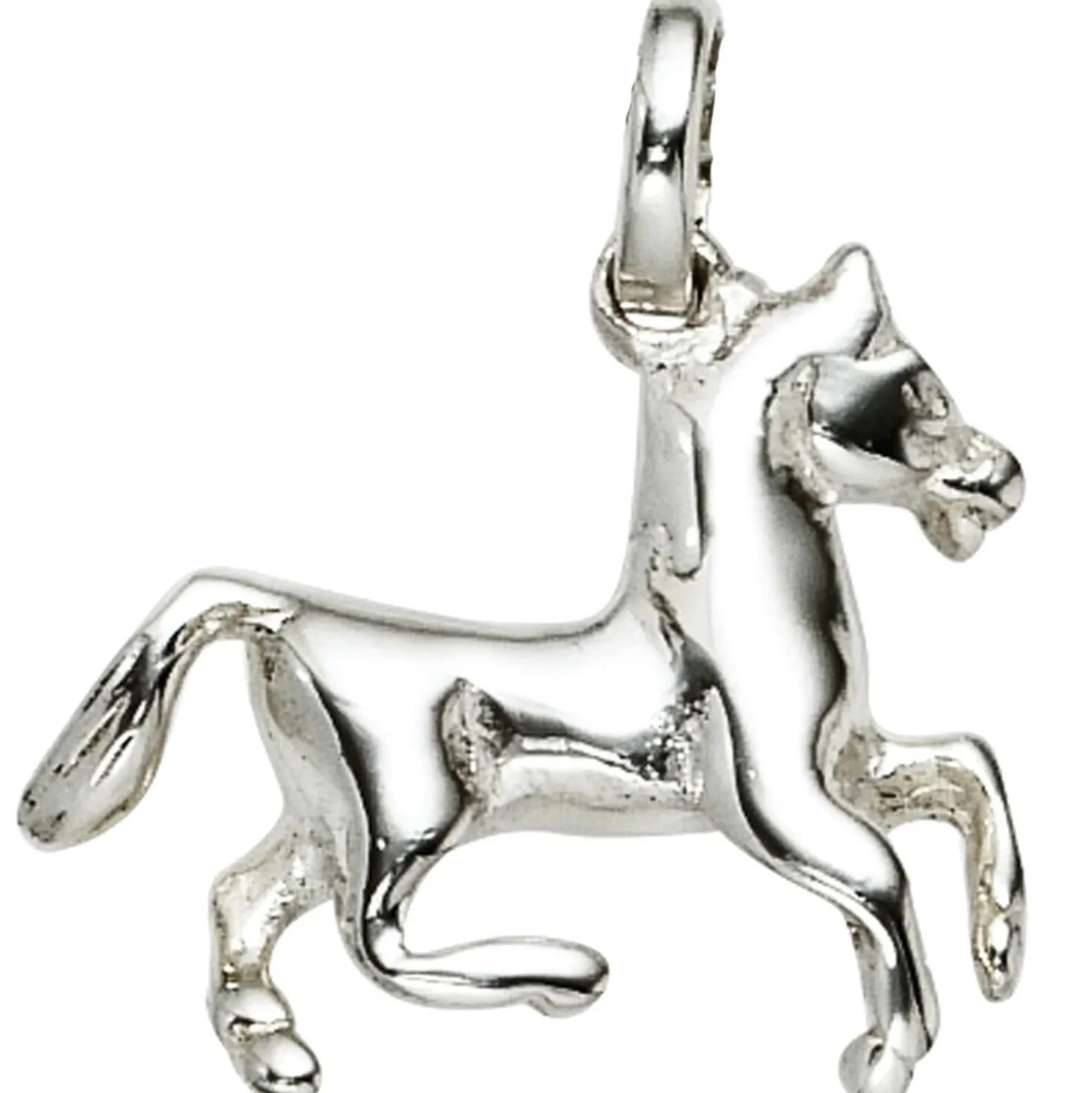 Anhänger 18x16mm Pferd aus echtem 925 Silber Kinder Silberanhänger