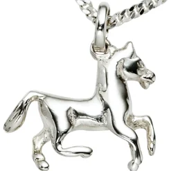 Anhänger 18x16mm Pferd aus echtem 925 Silber Kinder Silberanhänger