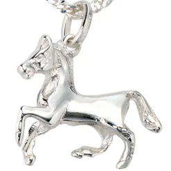 Anhänger 18x16mm Pferd aus echtem 925 Silber Kinder Silberanhänger