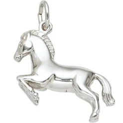 Anhänger 21,4x21mm Pferd aus 925 Silber Sterlingsilber rhodiniert Halsschmuck