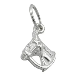 Anhänger 14x10mm Pferd Pferdekopf aus 925 Sterling Silber Kettenanhänger Kinder