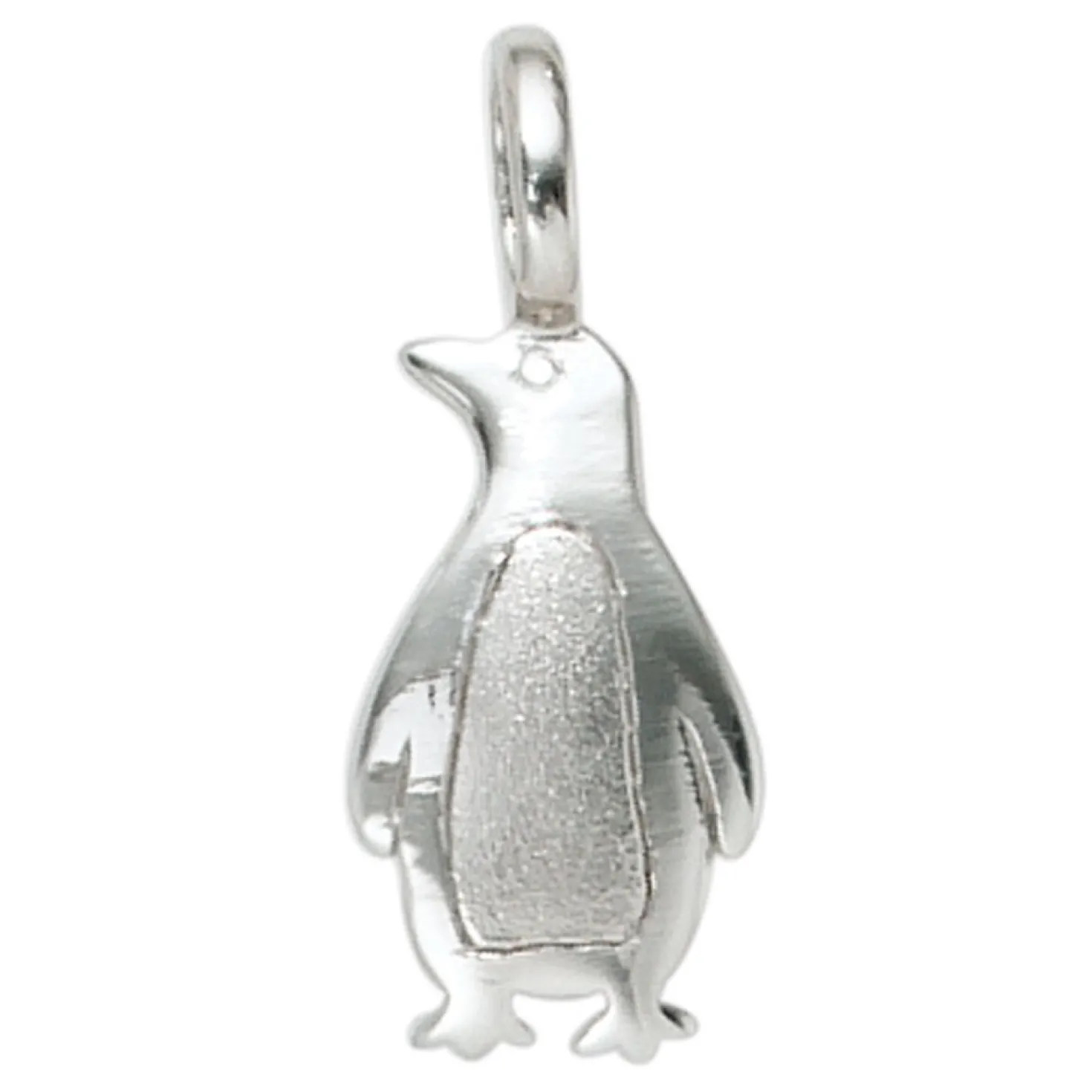 Anhänger 6,8x16,7mm Pinguin aus echtem 925 Silber Kettenanhänger Kinder