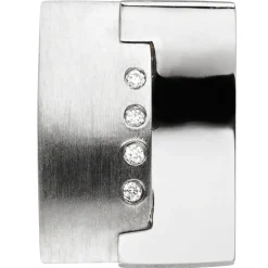 Anhänger 11,3x15,1mm 950 Platin 4 Brillanten 0,03ct W/SI Halschmuck rechteckig