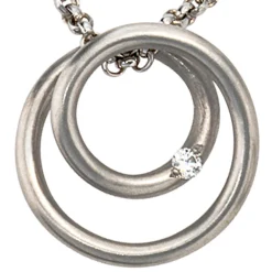 Anhänger 14,7x14,3mm runde Spirale mit Diamant 0.025Ct Brillant 950 Platin