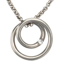 Anhänger 14,7x14,3mm runde Spirale mit Diamant 0.025Ct Brillant 950 Platin