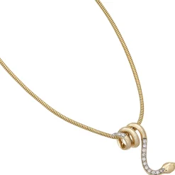 Anhänger 20,2x21,7mm Schlange mit 14 Diamanten 0.11Ct W/SI 585 Gold Gelbgold
