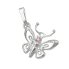 Anhänger 14x13mm Schmetterling aus 925 Silber mit pink Zirkonia Damen