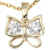 Anhänger 11,7x9,8mm Schmetterling mit Zirkonia 333 Gold Gelbgold Damen