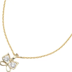 Anhänger 11,7x9,8mm Schmetterling mit Zirkonia 333 Gold Gelbgold Damen