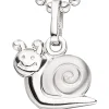 Anhänger 8,9x9,6mm Schnecke aus 925 Silber glänzend teilmatt Halsschmuck Kinder
