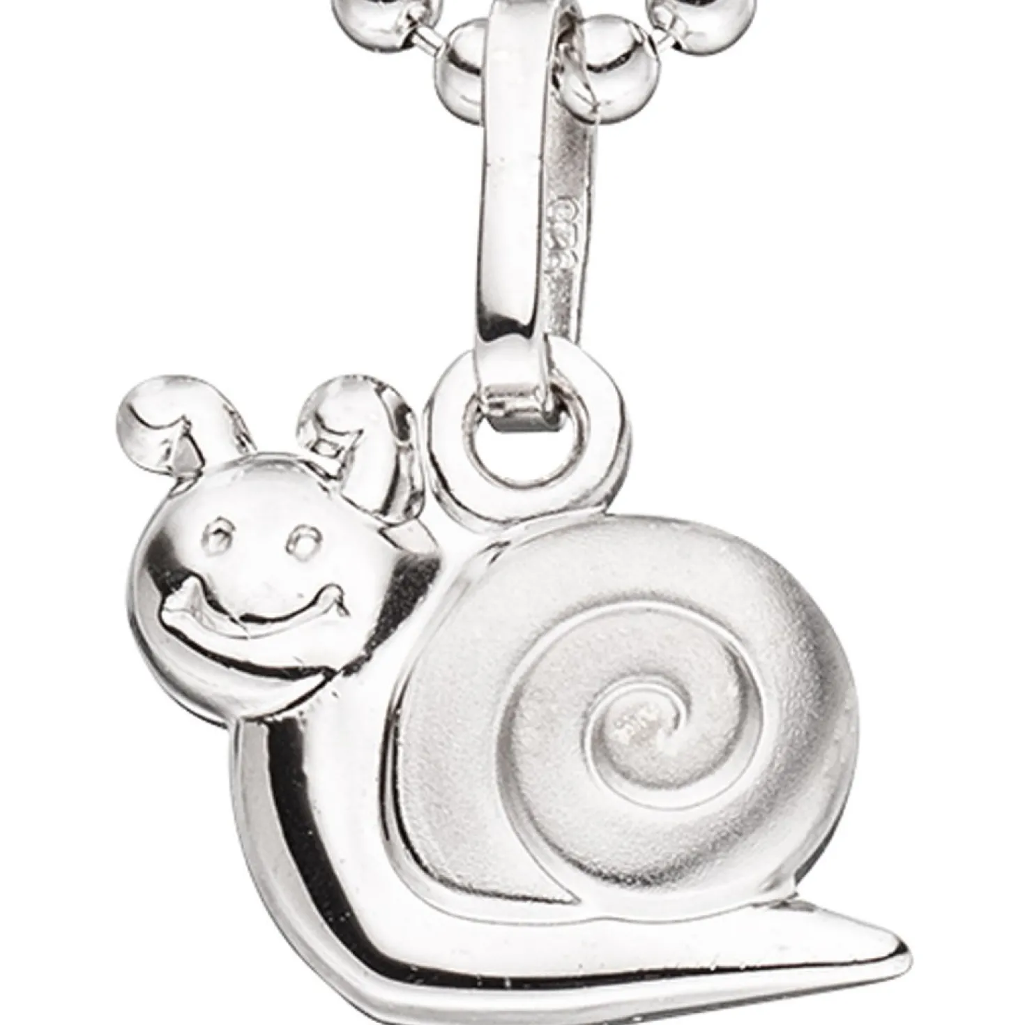 Anhänger 8,9x9,6mm Schnecke aus 925 Silber glänzend teilmatt Halsschmuck Kinder