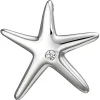 Anhänger 15,7x15mm Seestern aus 925 Silber mit Zirkonia rhodiniert glänzend