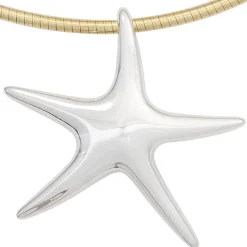 Anhänger 26x23,8mm Seestern Sternchen 925 Silber rhodiniert Silberanhänger Damen