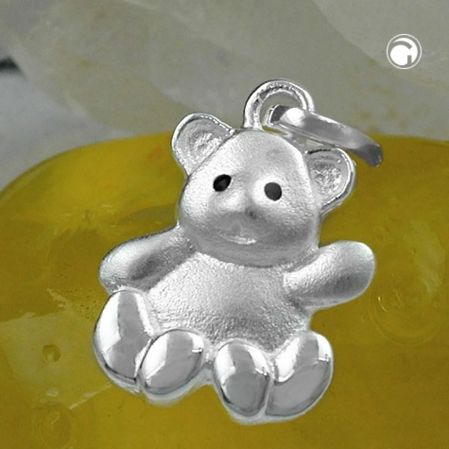 Anhänger 14x10mm Silberanhänger Bär Bärchen aus 925 Silber für Kinder