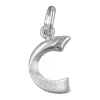 Anhänger 15x8mm Silberanhänger Buchstabe C aus echtem 925 Silber Unisex