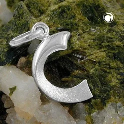 Anhänger 15x8mm Silberanhänger Buchstabe C aus echtem 925 Silber Unisex